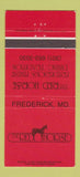 Matchbook Cover - The Red Horse Frederick MD Restaurant 30 Strike