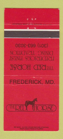 Matchbook Cover - The Red Horse Frederick MD Restaurant 30 Strike