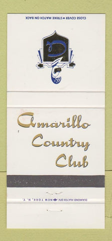Matchbook Cover - Amarillo Country Club TX 30 Strike