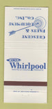 Matchbook Cover - Whirlpool Appliances Heating Cooling Crescent Parts 30 Strike