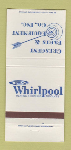 Matchbook Cover - Whirlpool Appliances Heating Cooling Crescent Parts 30 Strike