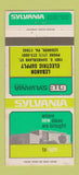 Matchbook Cover - Sylvania Lighting Center Lebanon PA 30 Strike