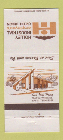 Matchbook Cover - Holley Industrial Credit Union Paris TN 30 Strike