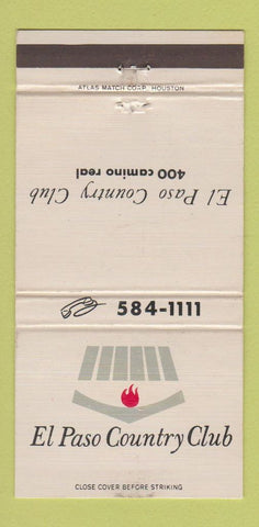 Matchbook Cover - El Paso Country Club TX WEAR 30 Strike