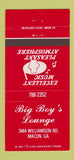 Matchbook Cover - Big Boy's Lounge Macon GA 30 Strike