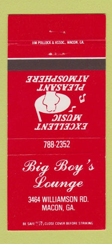 Matchbook Cover - Big Boy's Lounge Macon GA 30 Strike