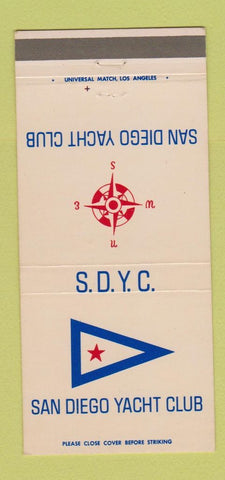 Matchbook Cover - San Diego Yacht Club CA 30 Strike