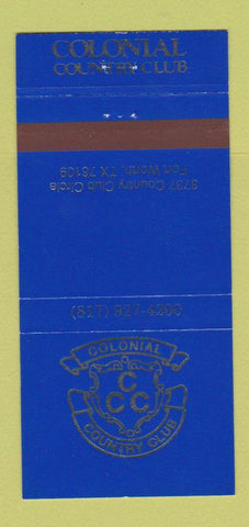 Matchbook Cover - Colonial Country Club Fort Worth TX 30 Strike