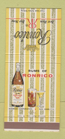 Matchbook Cover - Ron Rico Ronrico Rum San Juan Puerto Rico 30 Strike