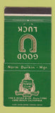Matchbook Cover - The Towne Club Long Beach CA 30 Strike