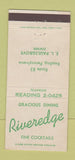 Matchbook Cover - Riveredge Restaurant Reading PA 30 Strike
