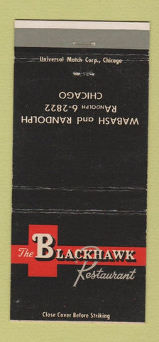 Matchbook Cover - Blackhawk Restaurant Chicago IL 30 Strike