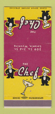 Matchbook Cover - The Chef Restaurant Laramie WY 30 Strike