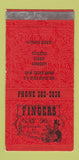 Matchbook Cover - Fingers Gay 90's Restaurant Grand Rapids MI WEAR 30 Strike