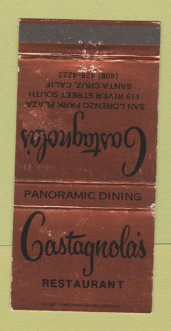 Matchbook Cover - Castagnola's Restaurant Santa Cruz CA WEAR 30 Strike