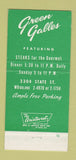 Matchbook Cover - Green Gables Santa Barbara CA 30 Strike