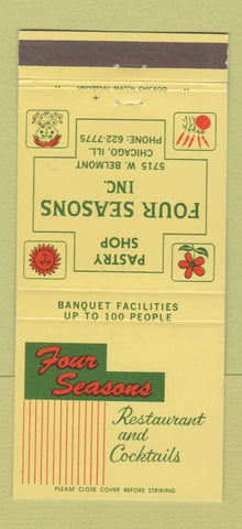 Matchbook Cover - Four Seasons Restaurant Chicago IL 30 Strike
