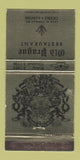Matchbook Cover - Old Prague Restaurant Cicero IL 30 Strike