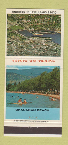 Matchbook Cover - Victoria BC Canada Okanagan Beach 30 Strike