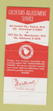 Matchbook Cover - Creditors Collections Keene Manchester NH old train 30 Strike
