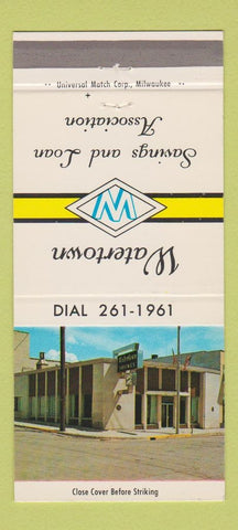 Matchbook Cover - Watertown Savings and Loan WI 30 Strike