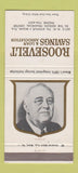 Matchbook Cover - Roosevelt Savings Loan Miami FL Franklin 30 Strike