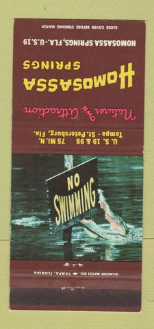 Matchbook Cover - Homosassa Springs FL 30 Strike