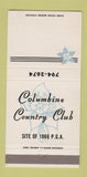 Matchbook Cover - Columbine Country Club Denver Colorado 30 Strike
