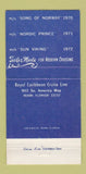 Matchbook Cover - Royal Caribbean Cruise Line 30 Strike