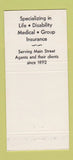 Matchbook Cover - Time Insurance Company Milwaukee WI 30 Strike