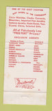Matchbook Cover - Little Switzerland St Thomas Croix Martin WEAR 30 Strike