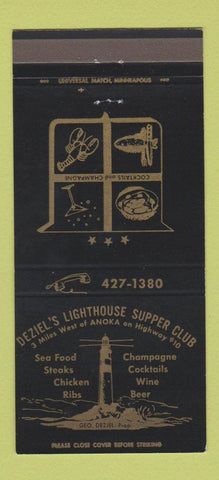 Matchbook Cover - Deziel's Lighthouse Supper Club Anoka MN 30 Strike