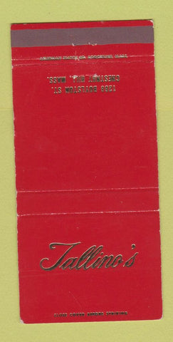 Matchbook Cover - Tallino's Chestnut Hill MA WEAR 30 Strike