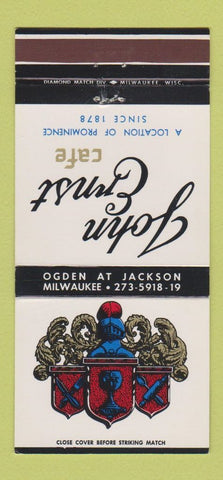 Matchbook Cover - John Ernst Cafe Milwaukee WI 30 Strike