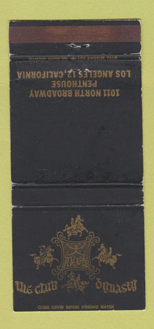 Matchbook Cover - The Club Dynasty Los Angeles CA WEAR 30 Strike