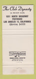 Matchbook Cover - The Club Dynasty Los Angeles CA WEAR 30 Strike