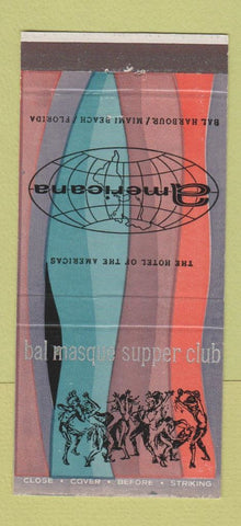 Matchbook Cover - Americana Hotel Miami Beach FL 30 Strike