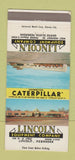Matchbook Cover - Lincoln Caterpillar Tractors Lincoln Grand Island NE 30 Strike