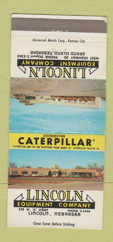 Matchbook Cover - Lincoln Caterpillar Tractors Lincoln Grand Island NE 30 Strike