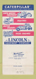Matchbook Cover - Lincoln Caterpillar Tractors Lincoln Grand Island NE 30 Strike