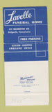 Matchbook Cover - Lavelle Funeral Home Bridgeville PA WEAR 30 Strike