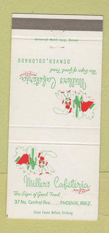 Matchbook Cover - Miller's Cafeteria Denver Colorado 30 Strike