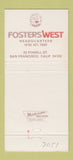 Matchbook Cover - Fosters Way San Francisco CA food 30 Strike