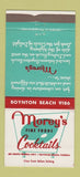 Matchbook Cover - Morey's Restaurant Boynton Beach FL 30 Strike
