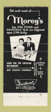 Matchbook Cover - Morey's Restaurant Boynton Beach FL 30 Strike