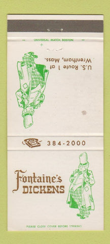 Matchbook Cover - Fontaine's Dickens Wrentham MA WEAR 30 Strike