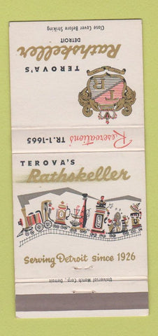 Matchbook Cover - Terova's Rathskeller Detroit MI WEAR 30 Strike