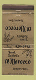 Matchbook Cover - Frank Radford's El Morocco Memphis TN 30 Strike