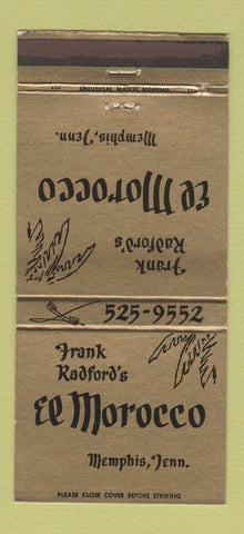 Matchbook Cover - Frank Radford's El Morocco Memphis TN 30 Strike