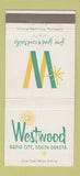 Matchbook Cover - Westwood Rapid City SD restaurant 30 Strike